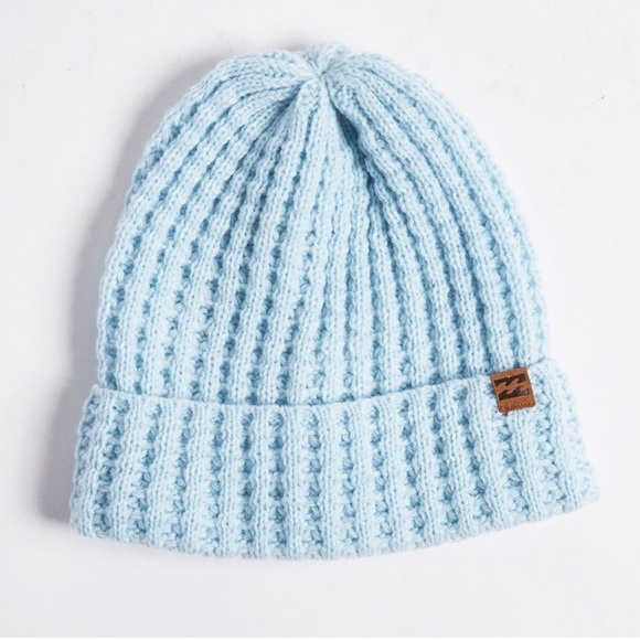 Billabong So Chill Beanie Baby Powder Blue Knit cozy cute warm winter snow ski - Picture 3 of 4